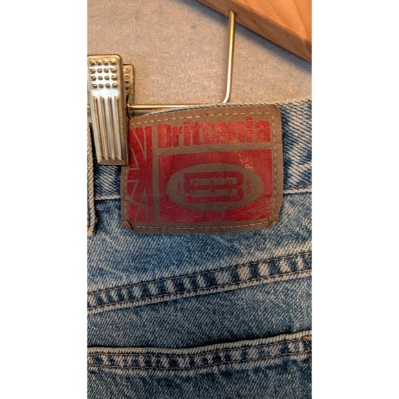Vtg Brittania Denim Jean Shorts Mens 34 Waist Light Wash Jorts Retro 90s Y2K - Picture 2 of 10